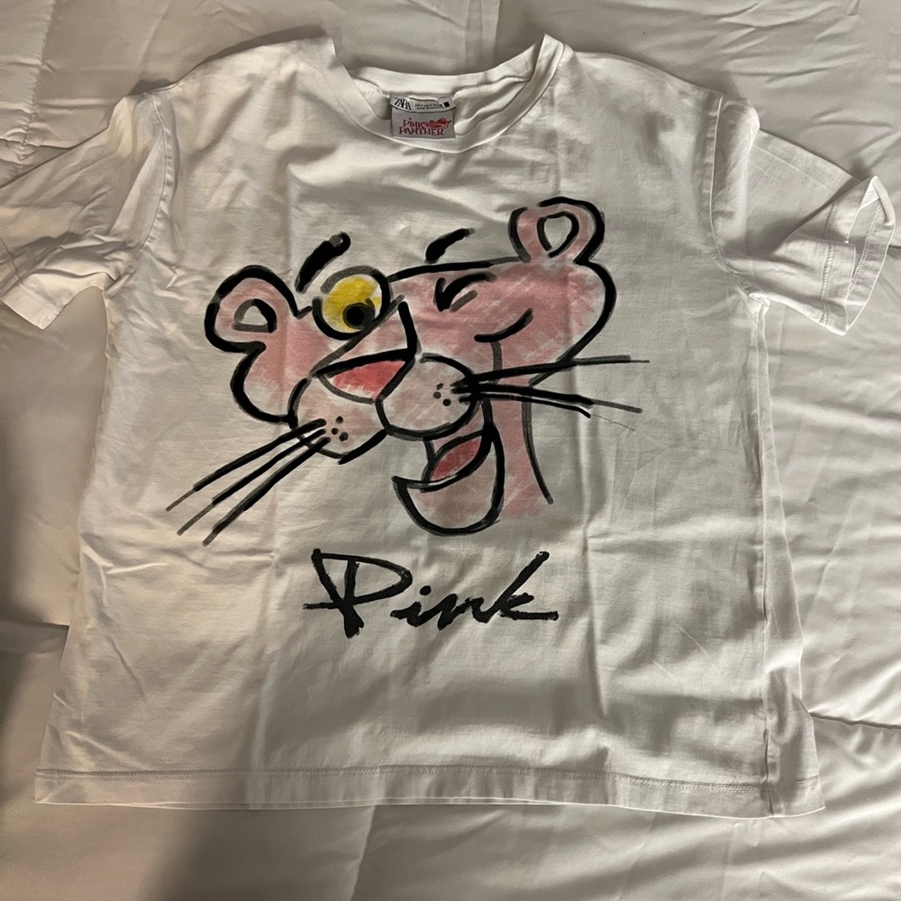 ZARA Pink Panther Graphic Tee